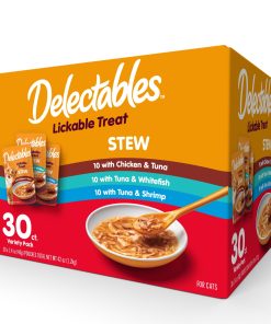 Hartz Delectables Stew Lickable Wet Cat Treats Variety Pack, 30 Count
