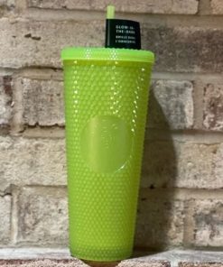 Starbucks Lemongrass Glow in the Dark Studded Yellow Tumblers - Starbucks Neon - 24 oz