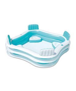 Summer Waves Premier Family Inflatable Above Ground Pool with 4 Built In Seats