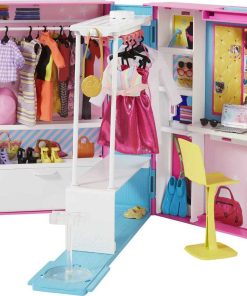 Barbie Dream Closet Playset with 30+ Clothes and Accessories, Mirror and Desk