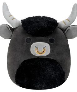 Squishmallow Official Kellytoy Collectible Plush Farm Squad Squishy Soft Animals Cows Pigs Chickens (Grey/Black, Lake Bull, 12 Inch)