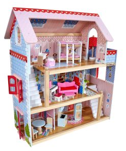 KidKraft Chelsea Doll Cottage Wooden Dollhouse with 16 Accessories, for 5-Inch Dolls