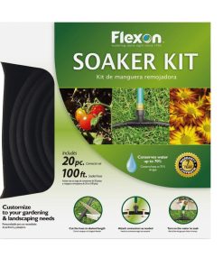 Flexon 100ft 20-Piece Garden Soaker Hose Kit