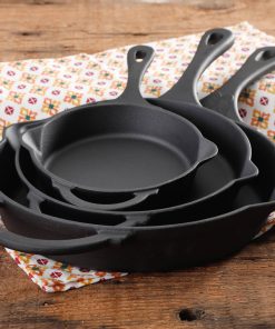 The Pioneer Woman Timeless Beauty Cast Iron Set, 3-Piece Fry Pans