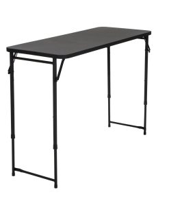 20” x 48” Adjustable Height PVC Top Table, Black