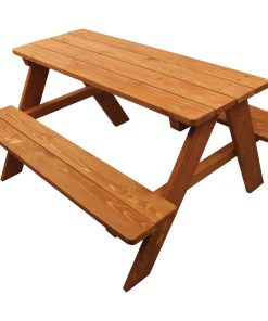 Homeware Kids Wooden Picnic Table, Brown