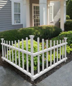 No-Dig Ashley Corner White Picket Accent Panel Kit (42in x 30in)