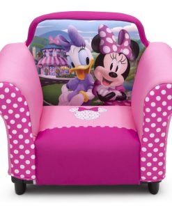 Delta Children Minnie Mouse Kids Upholstered Chair with Sculpted Plastic Frame